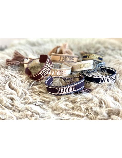 j'adore armband stoff